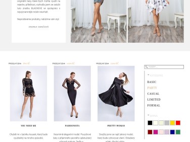 Website für eine Modemarke