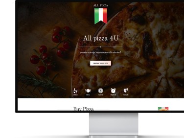 Website for Restaurant Front Page