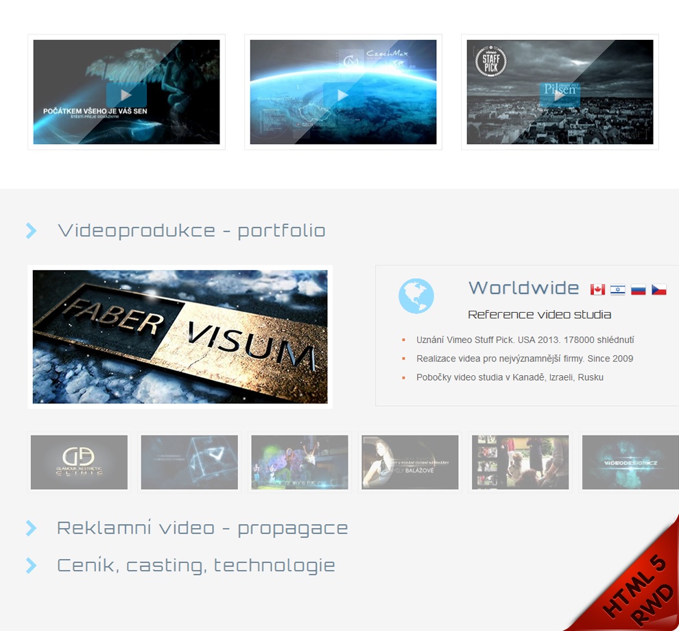Portfolio webdesign - HTML5 RWD 2015
